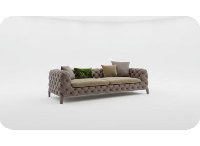 Tauper Chesterfield Trois Places Canapé de Luxe Moderne Style Fauteuil de Salon