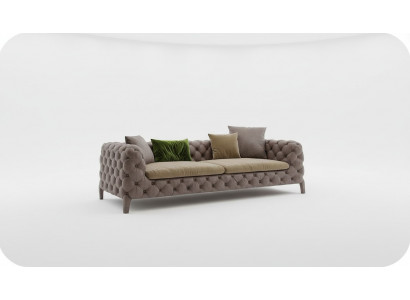Tauper Chesterfield Trois Places Canapé de Luxe Moderne Style Fauteuil de Salon