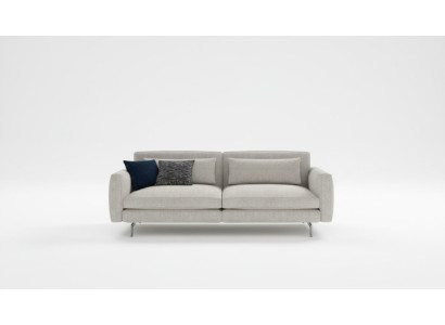Canapé trois places Mobilier de salon moderne Canapés en tissu Gris Style moderne
