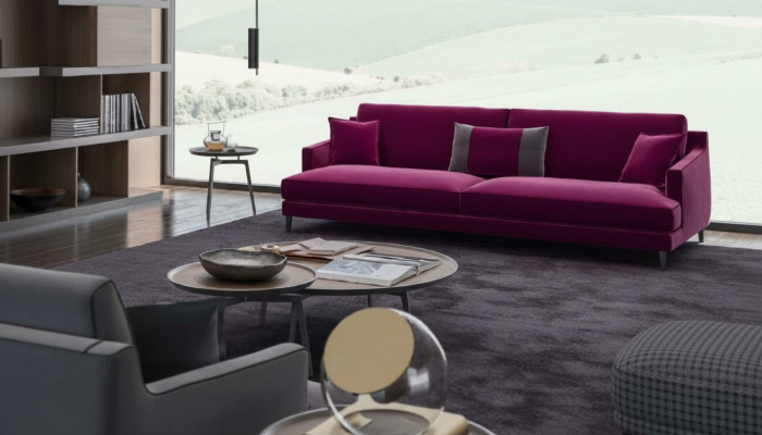 Canapé moderne rose trois places style canapés de salon meubles de luxe design