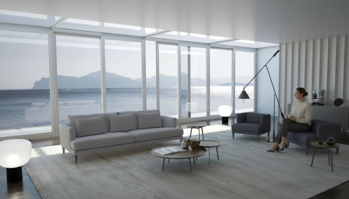Groupe de rembourrage gris Ensemble de canapé Ameublement de canapé Mobilier de luxe nouveau