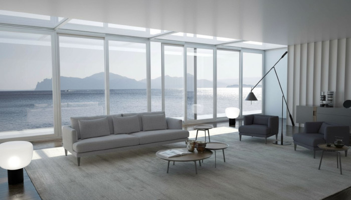 Groupe de rembourrage gris Ensemble de canapé Ameublement de canapé Mobilier de luxe nouveau