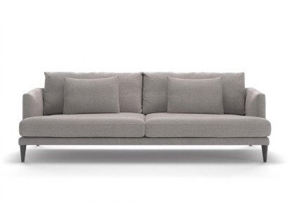 Canapé de luxe gris deux places en tissu pour salon contemporain