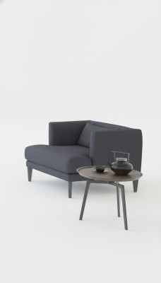 Gris fauteuil inclinable confortable de designer de luxe à un seul siège à ailes moderne