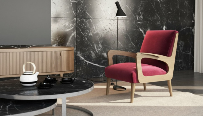 Fauteuil de salon de luxe une place fauteuil cocktail fauteuil de lecture Tissu