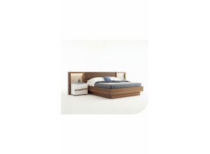 Table de chevet en noyer naturel Chambre Tables de chevet Luxe