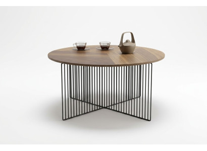 Table basse de salon moderne en bois massif marron de luxe aux pièces de rangement