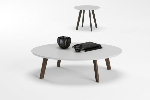 Petites tables basses rondes Ensemble de meubles de salon Tables en bois massif Luxe neuf
