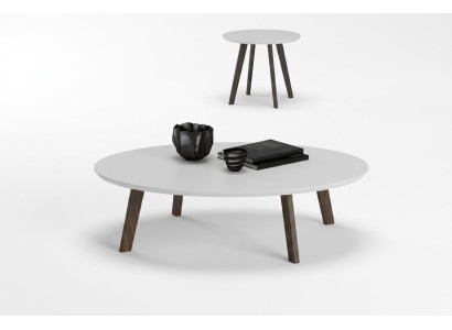 Petites tables basses rondes Ensemble de meubles de salon Tables en bois massif Luxe neuf