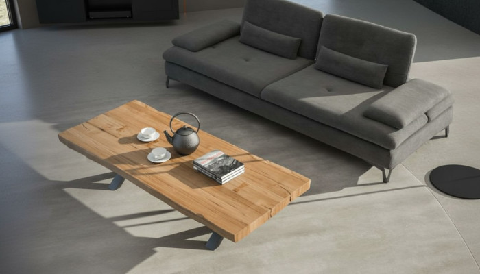 Table basse en bois massif Table rectangulaire Table à thé Table de salon Moderne
