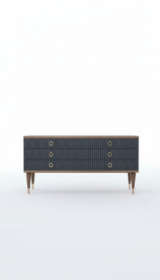 Designer Commode avec tiroirs Noyer naturel-mat Anthracite