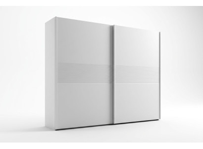 Portes coulissantes de garde-robe blanche Mobilier de chambre en bois véritable de luxe