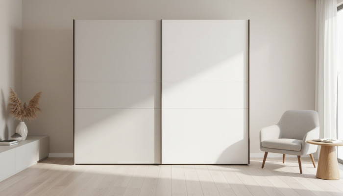 Garde-robe moderne avec portes miroir Mobilier de chambre Ameublement