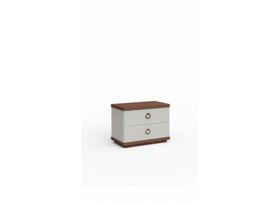 Table de chevet blanche avec tiroirs Mobilier en bois Mobilier de chambre à coucher de luxe moderne