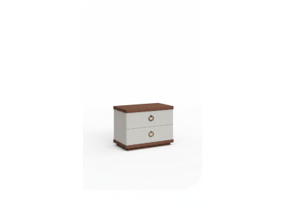 Table de chevet blanche avec tiroirs Mobilier en bois Mobilier de chambre à coucher de luxe moderne
