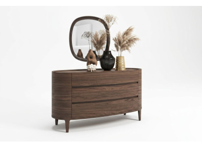 Commode design marron dans un style moderne avec espace de rangement, mobilier de chambre.