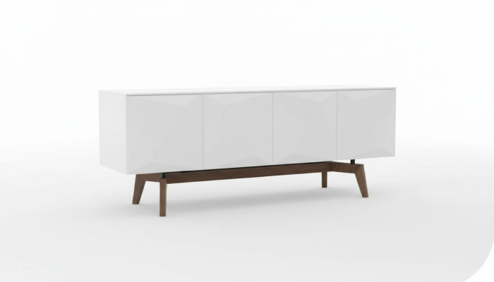Buffet blanc avec espace de rangement Mobilier de salle à manger Mobilier en bois de luxe Moderne
