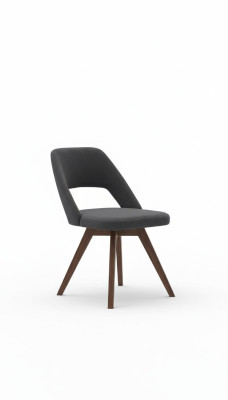 Chaise de salle à manger de luxe grise Style moderne à un seul siège Designer Meuble en bois
