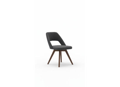 Chaise de salle à manger de luxe grise Style moderne à un seul siège Designer Meuble en bois