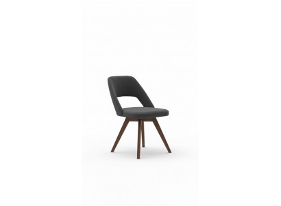Chaise de salle à manger de luxe grise Style moderne à un seul siège Designer Meuble en bois