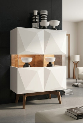 Lit blanc Cadre de lit de luxe Mobilier de chambre à coucher moderne Cadre en bois
