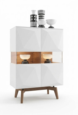 Lit blanc Cadre de lit de luxe Mobilier de chambre à coucher moderne Cadre en bois