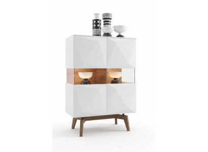 Lit blanc Cadre de lit de luxe Mobilier de chambre à coucher moderne Cadre en bois