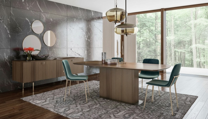 Ensemble de salle à manger moderne en meubles de luxe table chaises buffet