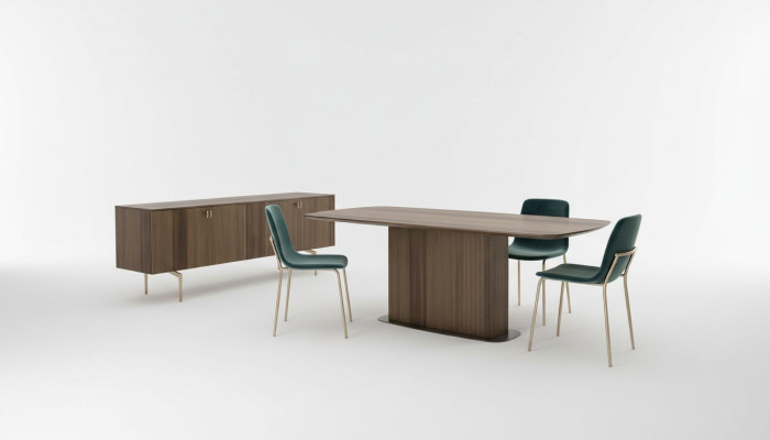 Ensemble de salle à manger moderne en meubles de luxe table chaises buffet