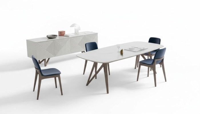 Salle à manger Moderne salle à manger Buffet blanc avec espace de rangement