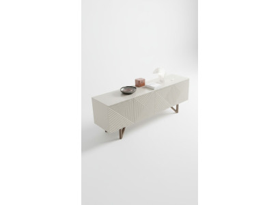 Moderne commode grise de luxe buffet bas avec espace de rangement style