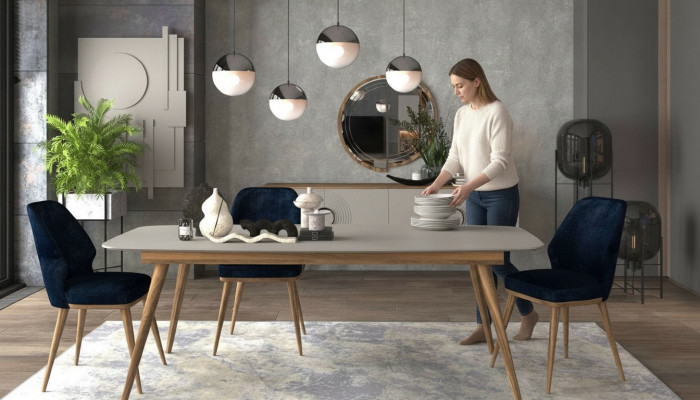 Ensemble de meubles de salle à manger moderne de 6 pièces