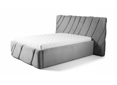 Lit gris lits en velours Lit double 140x200 Lits de design Mobilier d'hôtel