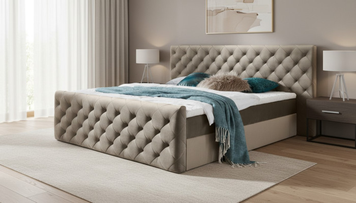 Chesterfield Velvet Lits Lit double 160x200 Lits design Mobilier d'hôtel