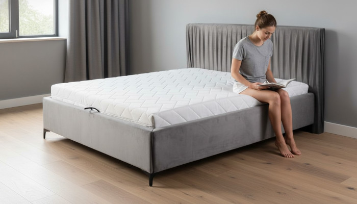 Lit avec sommier Chambre Rembourrages Lits Élégant Mobilier de chambre d'hôtel