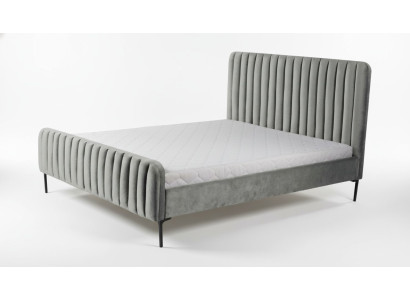 Disposition de meubles de chambre à coucher double gris Élégantes fournitures d'hôtel en tissu