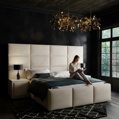 Lit double Literie de lit Lits Design Chambre Meubles Ameublement 180x200cm