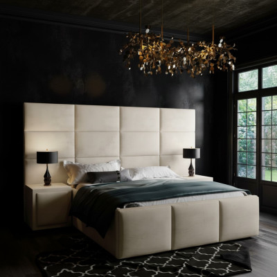 Lit double Literie de lit Lits Design Chambre Meubles Ameublement 180x200cm