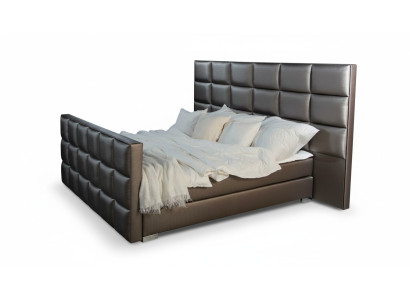 Lit double gris Chambres modernes Lits élégants Lits en cuir neufs