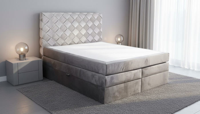 Lit Boxspring avec sommier Matelas Lits Chambre Chesterfield