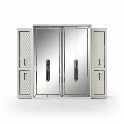 Armoire Armoire Luxueuse Armoires en Bois Design Mobilier Chambre Blanc neuf