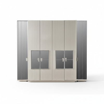Garde-robe Garde-robe Armoire de luxe en bois Design Mobilier Chambre blanche nouvelle