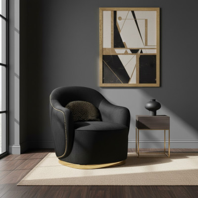 Fauteuil Club Lounge Designer Lehn Chair Sofa 1 place TV Tissu Rembourrage neuf