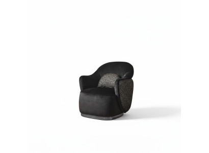 Fauteuil 1 place Design noir de luxe pour salon moderne et élégant en tissu de couverture neuf