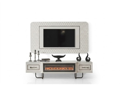 Cheminée Vaisselier Meuble télé Meuble télévision Commode 2 pièces. Meuble télé mural Mur