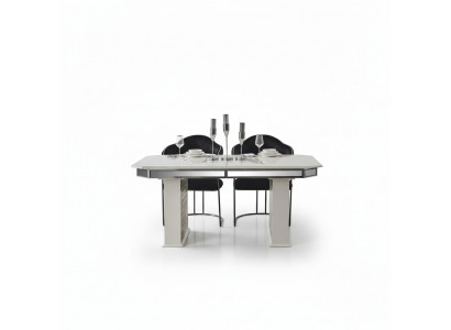 Table à manger beige Design Tables Table de luxe extensible Meubles Salle à manger Meubles