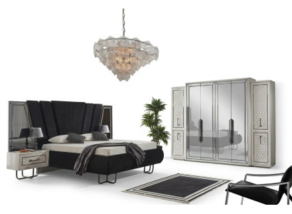 Chambre à coucher Mobilier Lit Tables de chevet Armoire Armoire Lits 4pcs