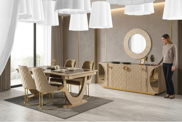 Un ensemble magnifique pour une salle à manger de style contemporain