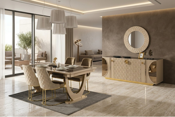 Un ensemble magnifique pour une salle à manger de style contemporain