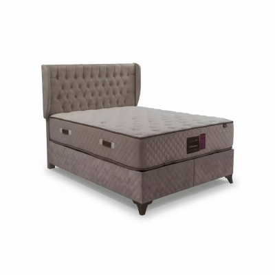 Lit Chesterfield Lits pour Chambre Textile 180x200cm incl. Matelas